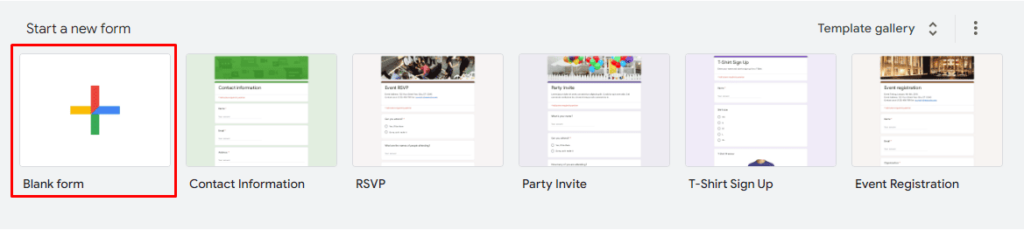 Create a Google Form