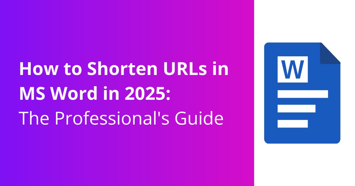 How to Shorten URLs in MS Word in 2025