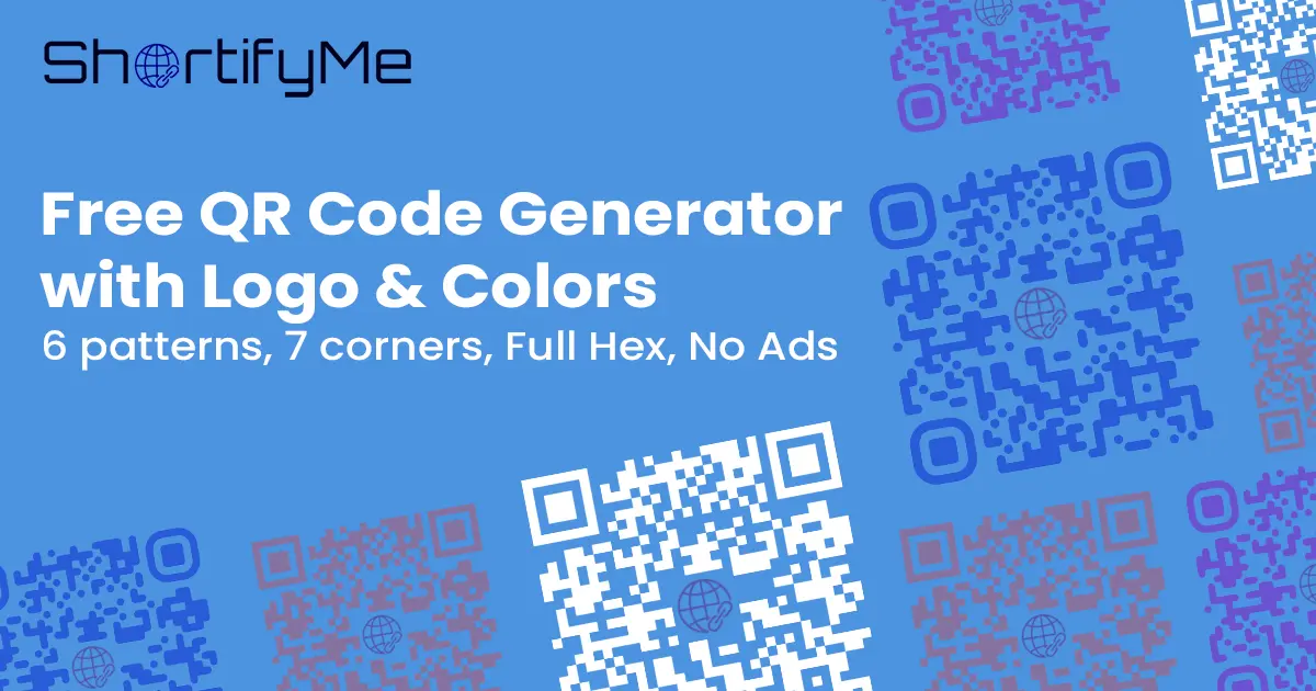 Free QR Code Generator with Logo & Colors | ShortifyMe