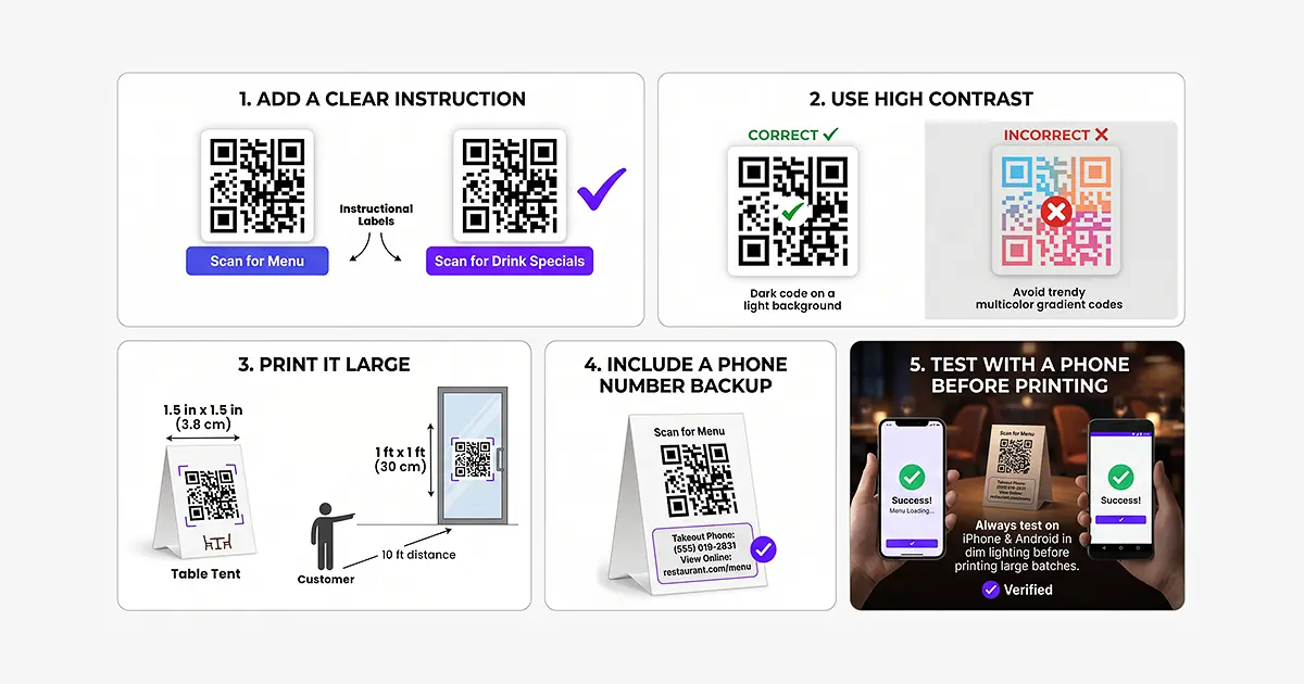 Tips for a Restaurant Menu QR Code