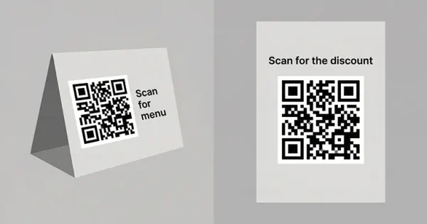 Clear Instructions Near the QR Code